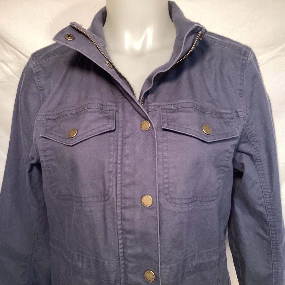 L.L. Bean Women's Navy Blue Utility Jacket Size Medium - Picture 2 of 16